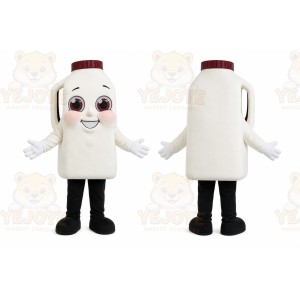 White Milk Carton Mascot Costume for Restaurant Promotions