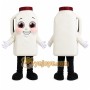 White Milk Carton Mascot Costume for Restaurant Promotions