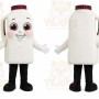 White Milk Carton Mascot Costume for Restaurant Promotions