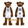 Brown Bear In Sports Uniform Mascot Costume for Sports Events Brown Bear In Sports Uniform Mascot Costume for Sports Events