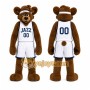 Brown Bear In Sports Uniform Mascot Costume for Sports Events
