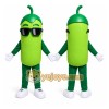 Green Pickle Mascot Costume for Events and Promotions Green Pickle Mascot Costume for Events and Promotions