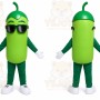 Green Pickle Mascot Costume for Events and Promotions