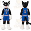 Black Cat In Sports Uniform Mascot Costume for Sports Events
