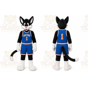 Black Cat In Sports Uniform Mascot Costume for Sports Events