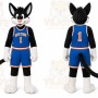 Black Cat In Sports Uniform Mascot Costume for Sports Events