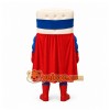 White Superhero Cracker Mascot Costume for Events and Promotions White Superhero Cracker Mascot Costume for Events and Promotions