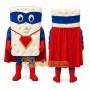 White Superhero Cracker Mascot Costume for Events and Promotions