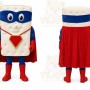 White Superhero Cracker Mascot Costume for Events and Promotions