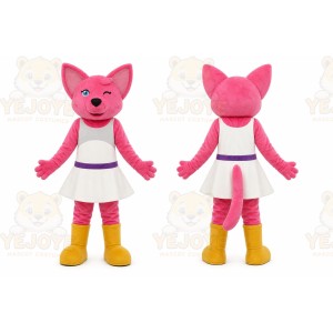 Pink Cat Mascot Costume for Children's Events