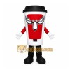 White Coffee Cup Mascot Costume for Restaurant Promotions White Coffee Cup Mascot Costume for Restaurant Promotions