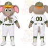 Gray Elephant Mascot Costume for Sports Events