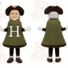 Green Colonial Man Mascot Costume for School Events