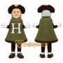 Green Colonial Man Mascot Costume for School Events