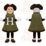 Green Colonial Man Mascot Costume for School Events