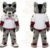 Gray Wolf Mascot Costume for Sports Events