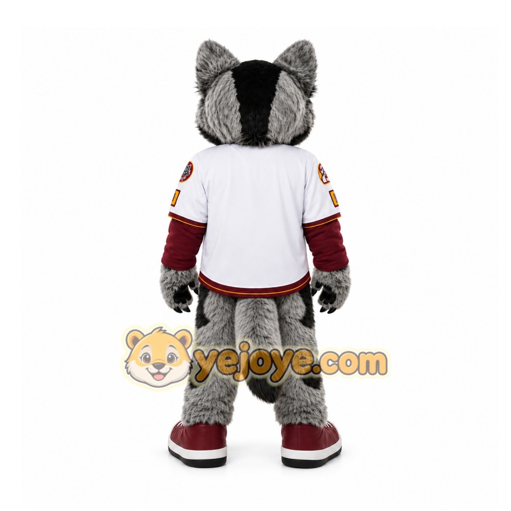 Gray Wolf Mascot Costume for Sports Events Gray Wolf Mascot Costume for Sports Events