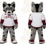 Gray Wolf Mascot Costume for Sports Events