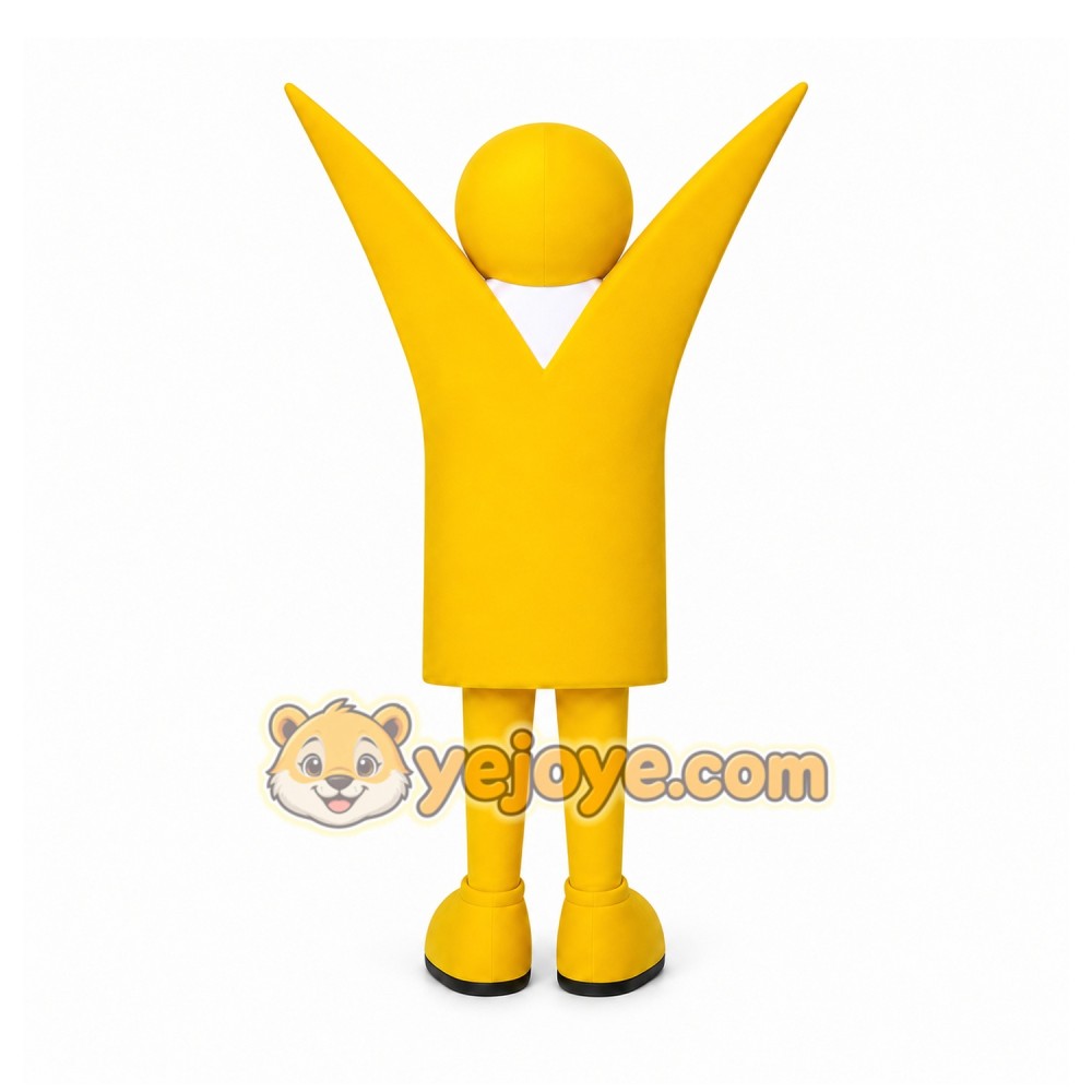 Yellow Abstract Human Figure Mascot Costume for Corporate Events Yellow Abstract Human Figure Mascot Costume for Corporate Events