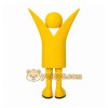 Yellow Abstract Human Figure Mascot Costume for Corporate Events Yellow Abstract Human Figure Mascot Costume for Corporate Events