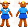Brown Bull Mascot Costume for Sports Events