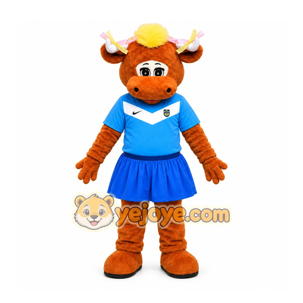 Brown Bull Mascot Costume for Sports Events Brown Bull Mascot Costume for Sports Events