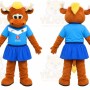 Brown Bull Mascot Costume for Sports Events