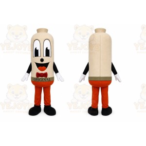 Beige Cigarette Mascot Costume for Events and Promotions