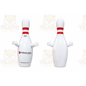 White Bowling Pin Mascot Costume for Events and Promotions