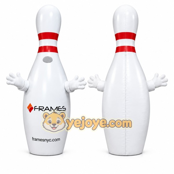 White Bowling Pin Mascot Costume for Events and Promotions