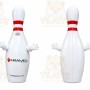 White Bowling Pin Mascot Costume for Events and Promotions