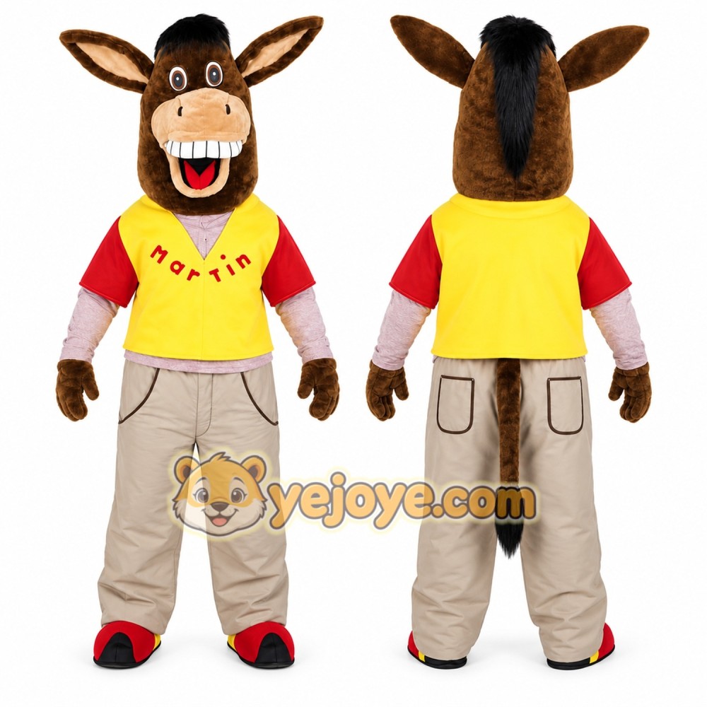 Brown Donkey Mascot Costume for Events and Promotions Brown Donkey Mascot Costume for Events and Promotions