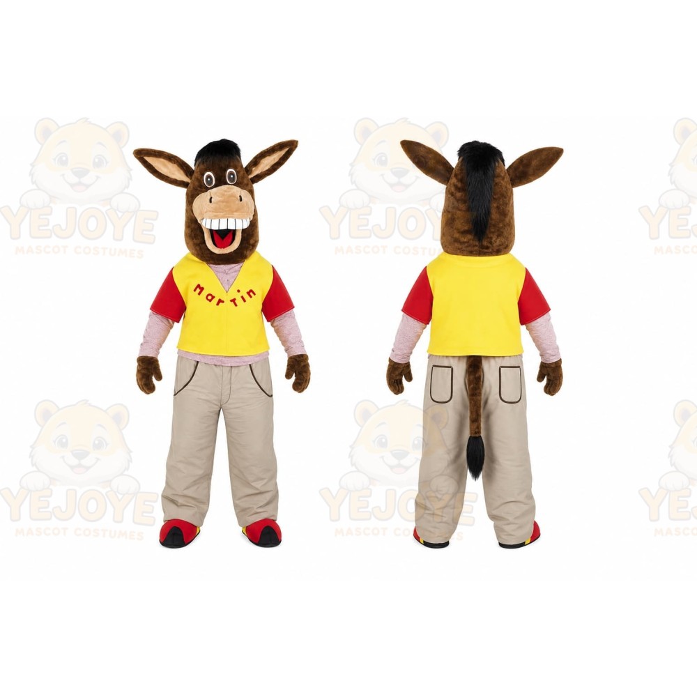 Brown Donkey Mascot Costume for Events and Promotions