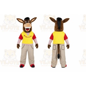 Brown Donkey Mascot Costume for Events and Promotions