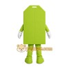 Green Luggage Tag Mascot Costume for Corporate Events