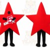 Red Star Mascot Costume for Events and Promotions