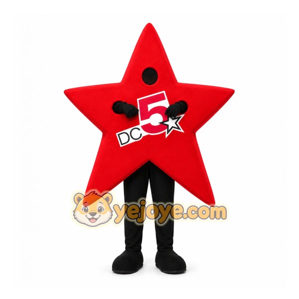Red Star Mascot Costume for Events and Promotions