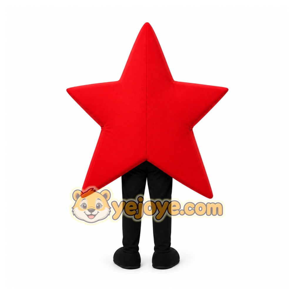 Red Star Mascot Costume for Events and Promotions