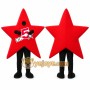 Red Star Mascot Costume for Events and Promotions
