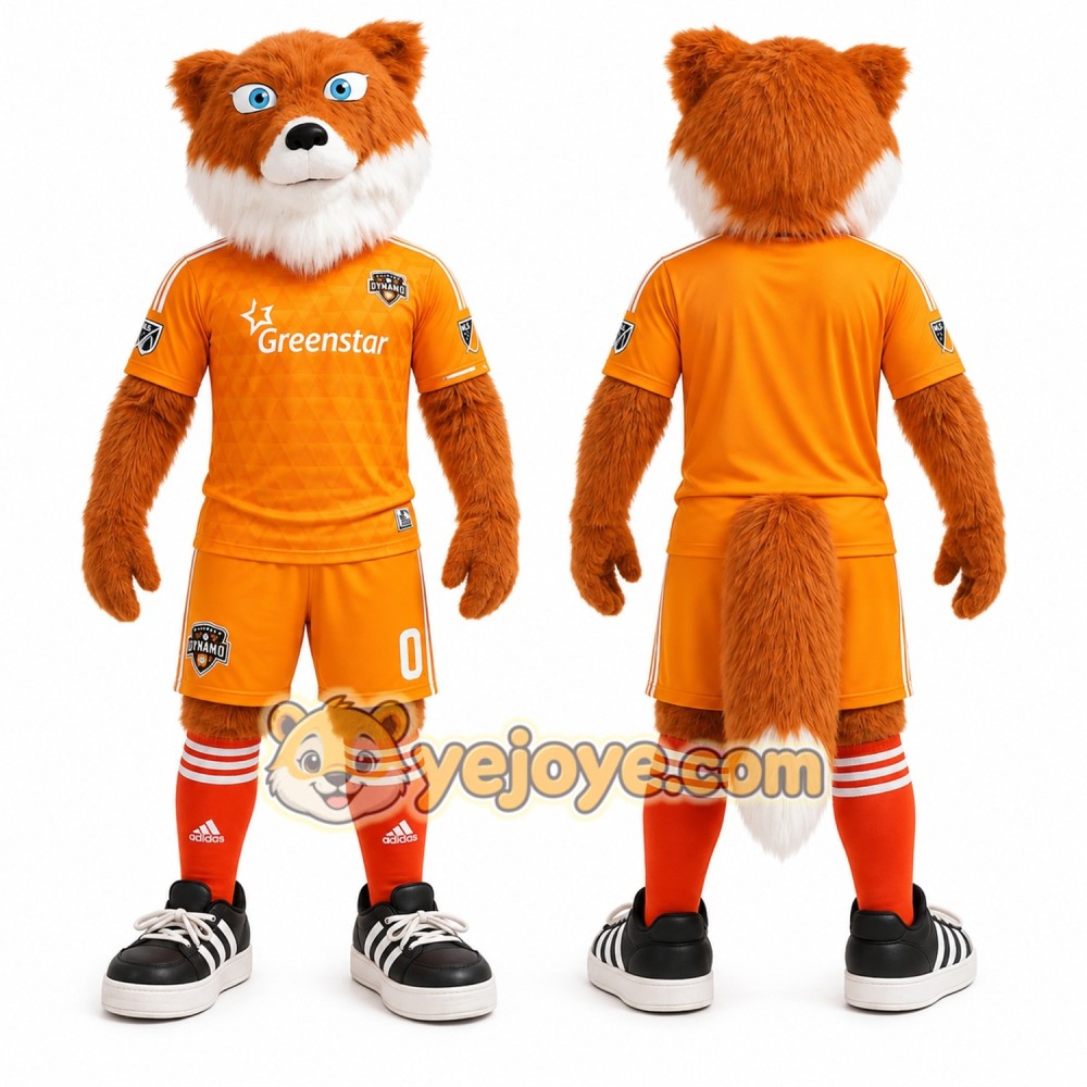 Orange Fox Mascot Costume for Sports Events Orange Fox Mascot Costume for Sports Events
