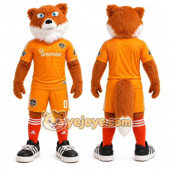 Orange Fox Mascot Costume for Sports Events