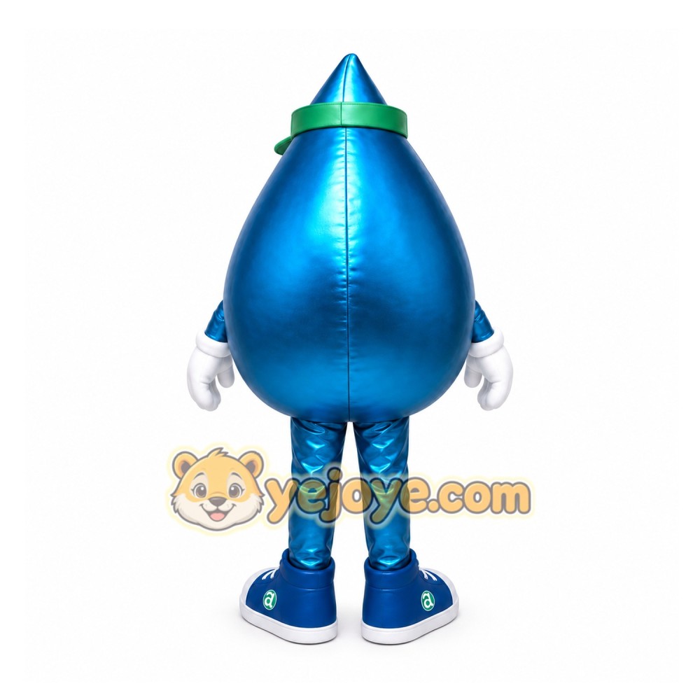 Blue Water Drop Mascot Costume for Corporate Events Blue Water Drop Mascot Costume for Corporate Events