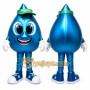 Blue Water Drop Mascot Costume for Corporate Events