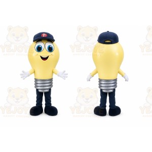 Yellow Light Bulb Mascot Costume for Events and Promotions