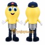 Yellow Light Bulb Mascot Costume for Events and Promotions