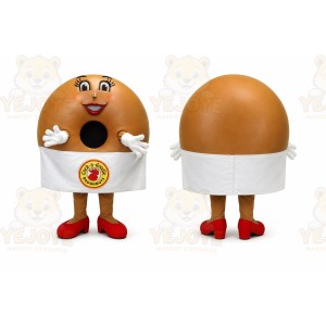 Brown Doughnut Mascot Costume for Restaurant Promotions