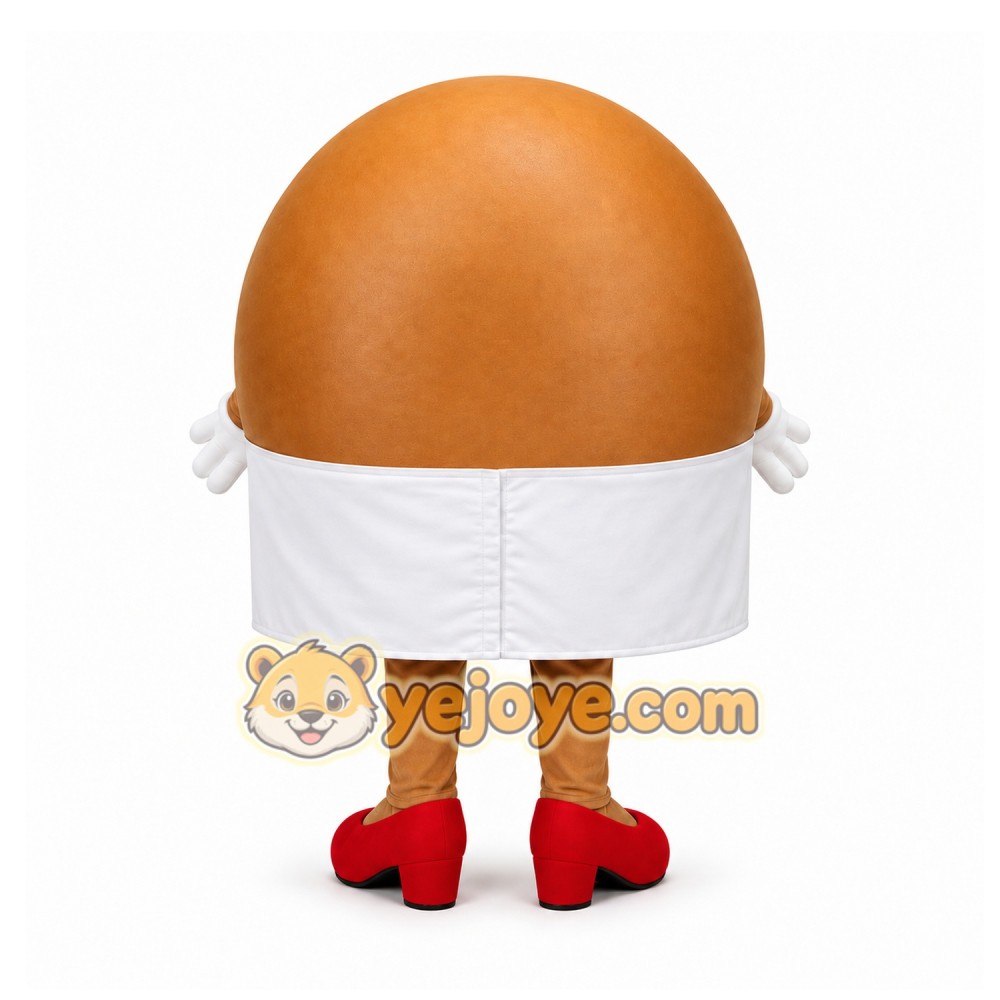 Brown Doughnut Mascot Costume for Restaurant Promotions Brown Doughnut Mascot Costume for Restaurant Promotions