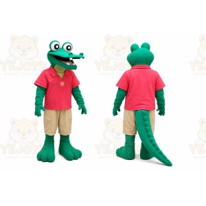 Green Alligator Mascot Costume for Events and Promotions