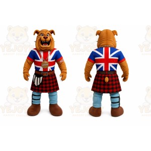 Brown Bulldog Mascot Costume for Events and Promotions