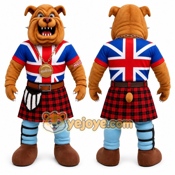 Brown Bulldog Mascot Costume for Events and Promotions